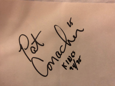 Pat Conacher nimikirjoitus paperilla
