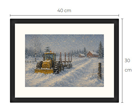 Uusi Metsäkone traktori art print 30 cm x 40 cm