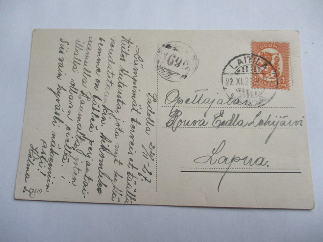 1927 Laitila + nrol 1690 (R4) kortilla Lapualle