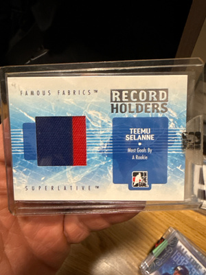 2008 ITG Superlative Famous Fabrics Jersey Silver /9 Selänne