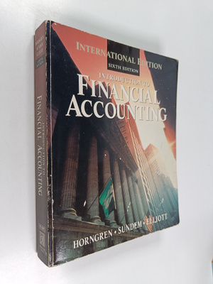 Horngren Charles T : Introduction to financial accounting