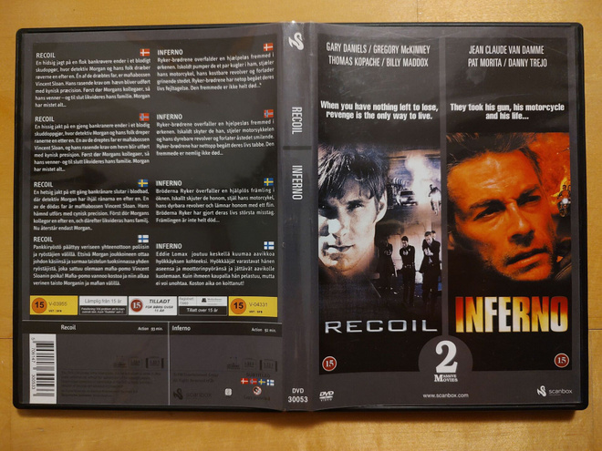 Recoil / Inferno DVD (Gary Daniels, Van Damme)