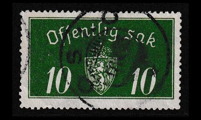 Norja 12_I o Virkamerkki 10 öre (1933)