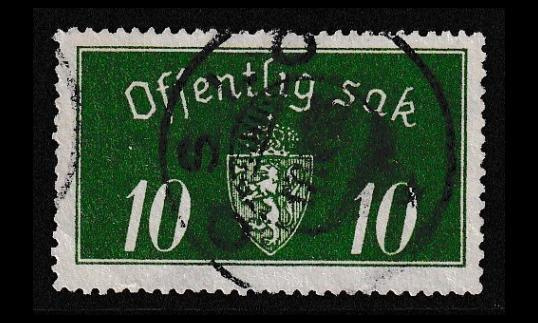 Norja 12_I o Virkamerkki 10 öre (1933)