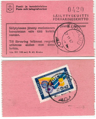 1967 suomalaisraivaajat postiautoaseman säilytyskuitilla