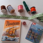 Lankarulla, ompelukone lanka, puola, neula, mitta - pikkukuva 2