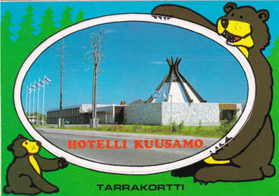 Kuusamo, Hotelli Kuusamo, tarrakortti      b430