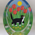 Iittala ' kissa ja tulppaanit' lasikortti! - pikkukuva 1