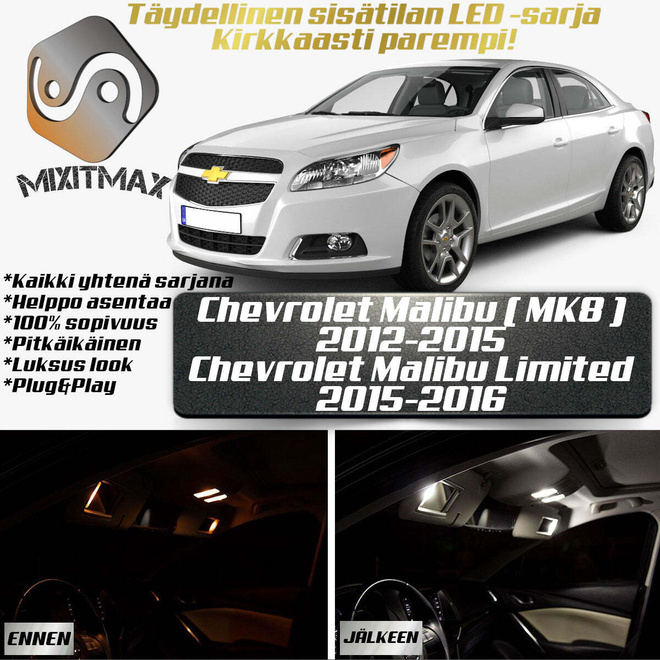 Chevrolet Malibu (MK8) Sisätilan LED-sarja 12-os