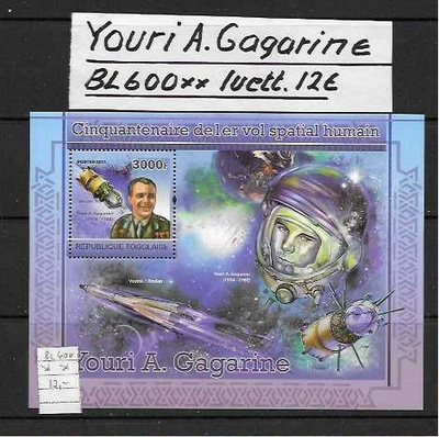 AVARUUS TOGOLAISE BL 600**LUETT.12€ YOURI A.GAGARINE
