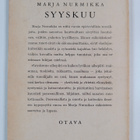 Marja Nurmikka : Syyskuu : runoja - pikkukuva 2