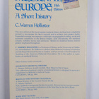 Charles Warren Hollister : Medieval Europe - A Short History - pikkukuva 2