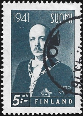 1941 Ryti 5 mk leimattu LaPe 247 W I 25 mm