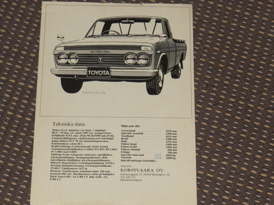 1972 Toyota Hi-Lux Pickup esite - Korpivaara