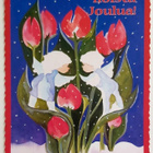 "Tulppaanit ja pikku-enkelit"-KULKEMATON JOULUKORTTI - pikkukuva 1