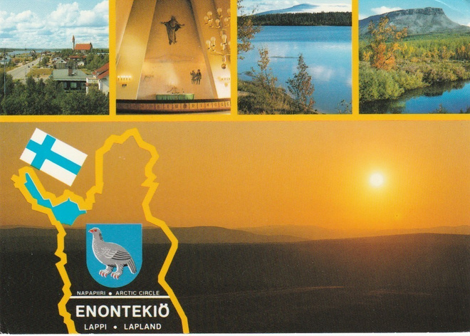Postikortti, ENONTEKIÖ, monikuvakortti, Erikoisleima