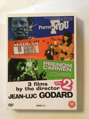 3 DVD Jean-Luc Godard - ei suomitekstejä