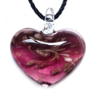 960 .. Kaunis Sydän Lampwork Taidelasi .. Kaulakoru - pikkukuva 4