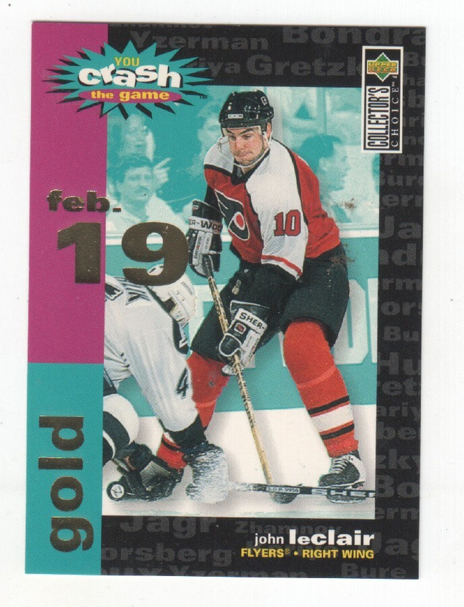 John LeClair 1995-96 UD cc You Crash the Game Gold