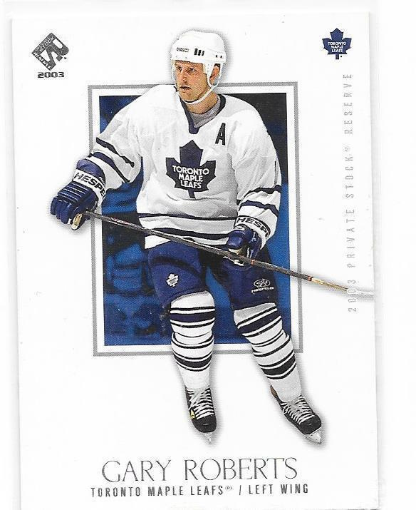 2002-03 Private Stock #93 Gary Roberts Toronto Maple Leafs