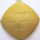 VANHA Merkki Mitali PU Porvoon Urheilijat 1922 Messinkiä - pikkukuva 2