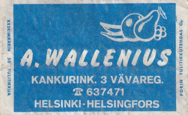 Helsinki, A. Wallenius,   s85