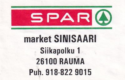 Rauma, market Sinisaari  , SPAR   b548