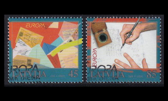 Latvia 731-2 o Europa kirje (2008)
