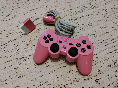 Pinkki Sony PlayStation 2 PS2 ohjain alkuperäinen
