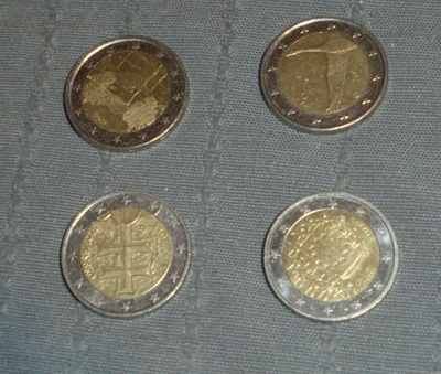 2€ erikoiskolikot 4 kpl