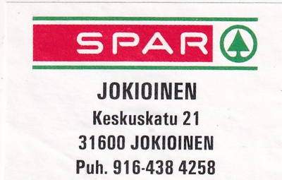 Jokioinen . SPAR Jokioinen , s74