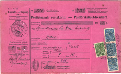 POSTIETUANNIN OSOTEKORTTI PORI-KOTKA