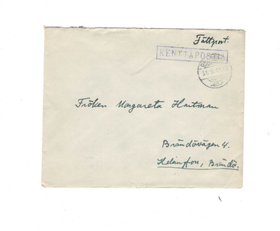 KENTTÄPOSTI DRAGSVIK-HELSINKI