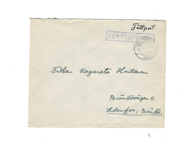 KENTTÄPOSTI DRAGSVIK-HELSINKI