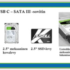 2,5/3,5" SATA - USB C -kovalevyadapteri + virtalähde #30938 - pikkukuva 4