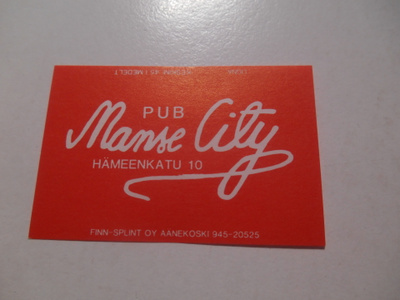 TT Etiketti Manse City PUB