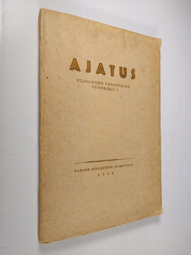 Ajatus : Filosofisen yhdistyksen vuosikirja 1