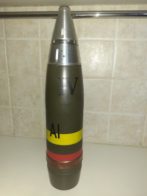 75 mm vuoristotykin tyhjä ammuksen kuori
