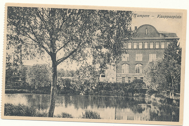 TAMPERE, KAUPPAOPISTO - vanha kortti