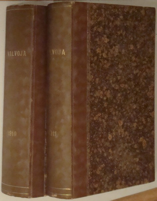 Valvoja - sidotut vuosikerrat 1910 ja 1911