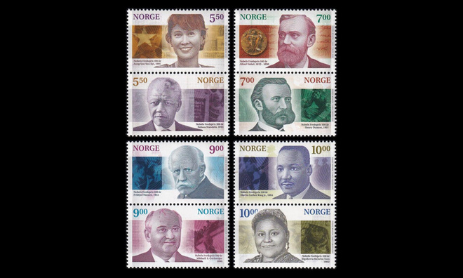 Norja 1401-8p ** Nobelin rauhanpalkinto 100v (2001)