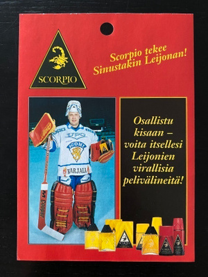 Jarmo Myllys Scorpio-mainoslappu