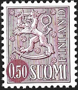 1974 M-63 L 0,50 lila Type II pap yEG ** LaPe 747 II y WIFAG