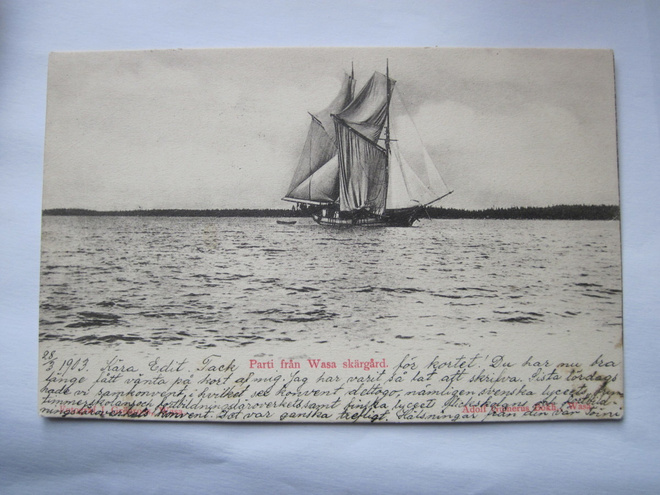 VANHA Postikortti Vaasa Laiva ym 1903