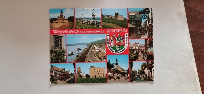 RUDESHEIM am Rhein, kulkenut postikortti