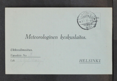 # 23744 # Ukkoskortti Laitala > Helsinki - 1933