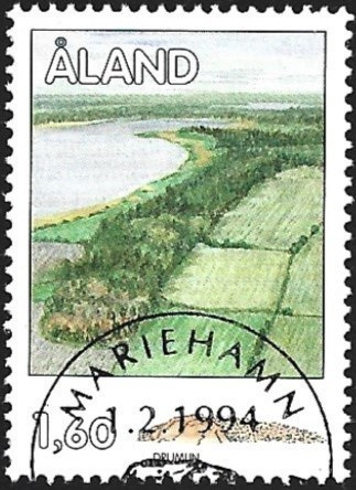 Åland 1994  Drumliini 1,60 mk EP Lape 080 alareuna LOISTO