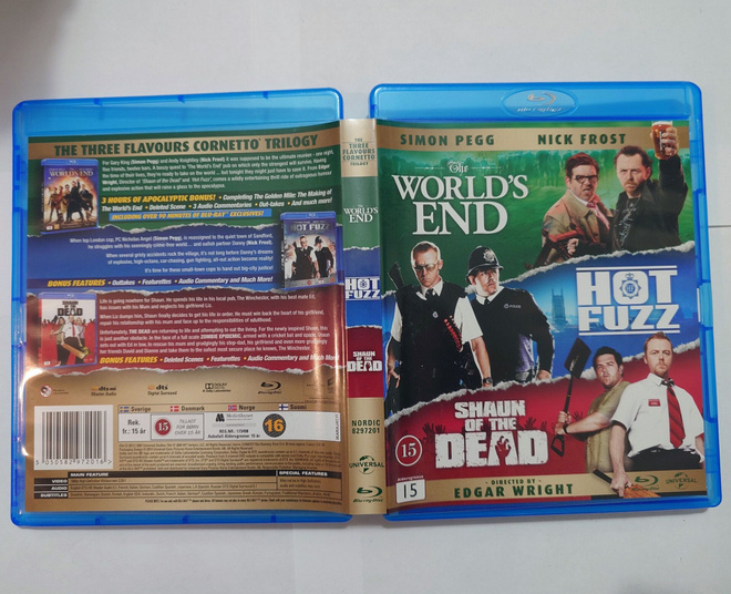 Shaun of the Dead Hot Fuzz World's End bluray suomitekstit
