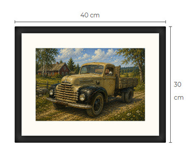 Uusi Kuorma-auto art print 30 cm x 40 cm