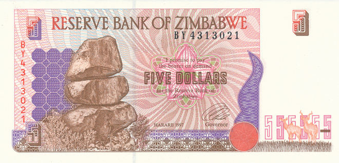 Zimbabwe 5 Sollars 1997 P5 #703